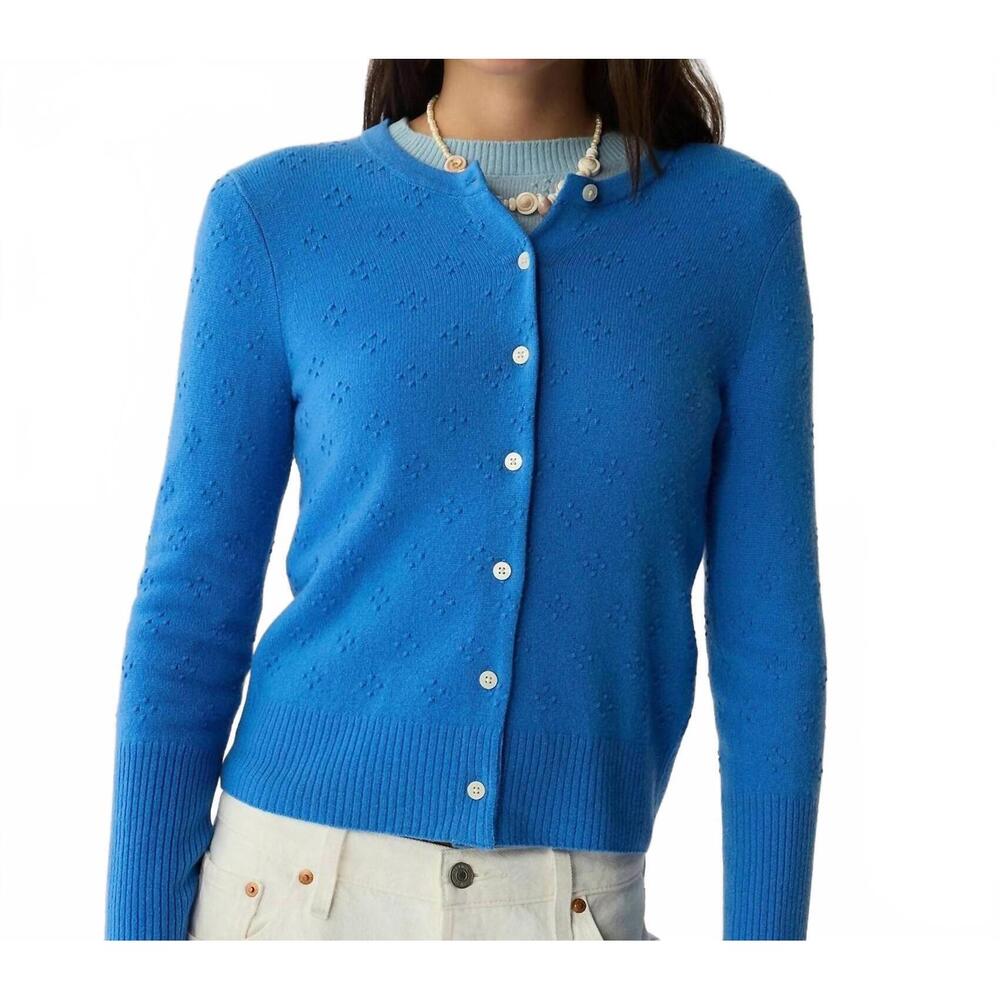NEW GUEST IN RESIDENCE compass jane cardigan in sail
